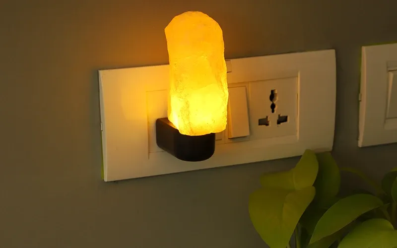 Rock Salt Electric Lamp mall